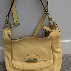 Coach Yellow Leather Shoulder Bag